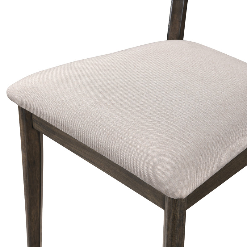 Ensemble de 2 chaises à hauteur de comptoir Roxy, dossier ouvert, rembourrage en mousse de polyester crème