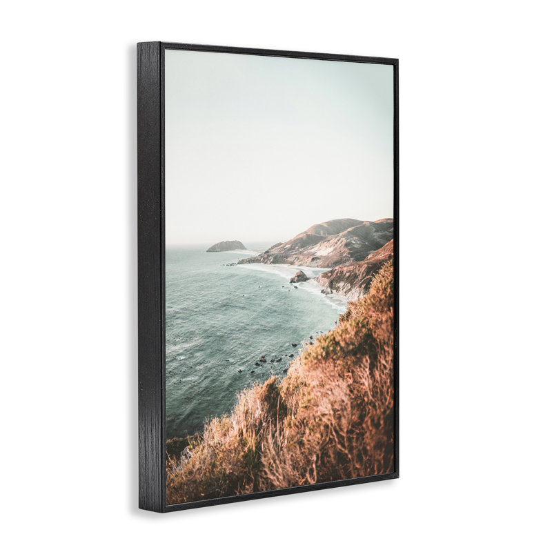 Giclée encadrée scénique de Big Sur, par Sissi et Seb, H 18 po x l 12 po, Giclée encadrée noir minuit