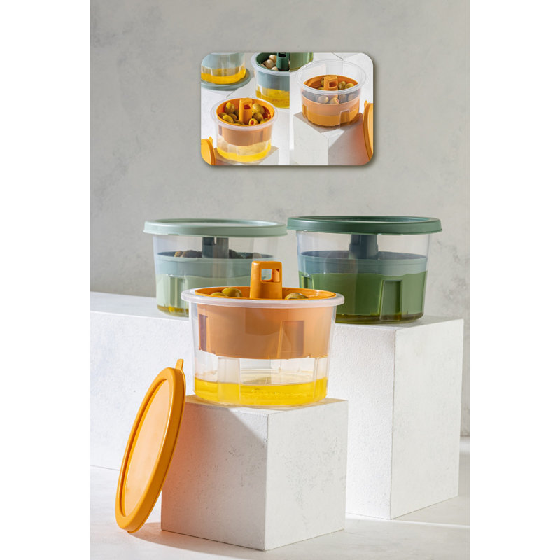Stackable Storage Box Set (3 Pieces), 6.0 x 3.1 x 3.1 inches | 100% BPA Free Plastic, 22 fl oz Capacity Each | Dishwasher Safe, Ideal for Organizing Kitchen, Pantry, and Office Supplies, Durable & Versatile