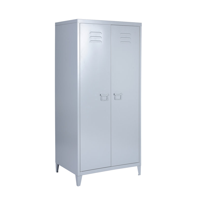 Buchheit 2 Door Steel Wardrobe, Grey