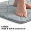 Ensemble de tapis de salle de bain 5 pièces, tapis de bain doux en mousse viscoélastique antidérapante, ensemble de tapis de salle de bain lavable à la machine, tapis de bain absorbant l'eau pour la toilette et le sol (gris clair)