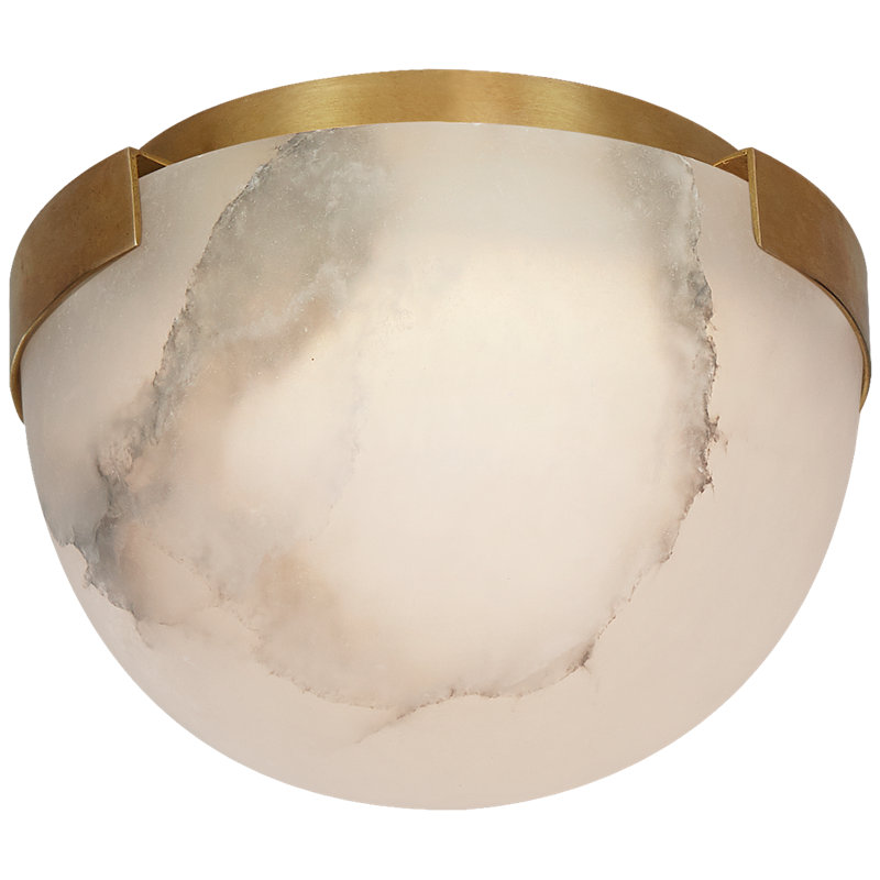 Kelly Wearstler Melange 5" Solitaire Flush Mount, Antique-Burnished Brass