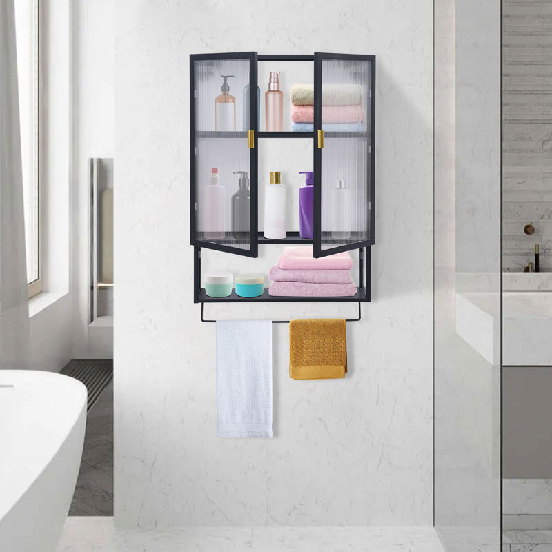 Wall Mounted Storage Cabinet, 27.55" H x 19.68" W x 5.7" D