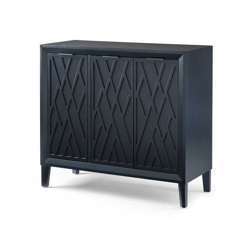 Alta 36'' Tall 3 - Door Accent Cabinet, Navy