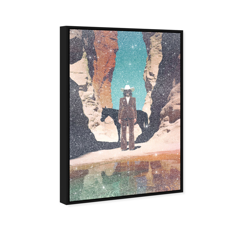 Cowgirl's Surreal Landscape & Nature Canvas Print by Oliver Gal, Black Frame, 10 x 15, 21"H x 31"W, Black Floater Frame