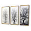«White Tree Elegance Landscape», 3 pièces sur toile-484368267-484368264