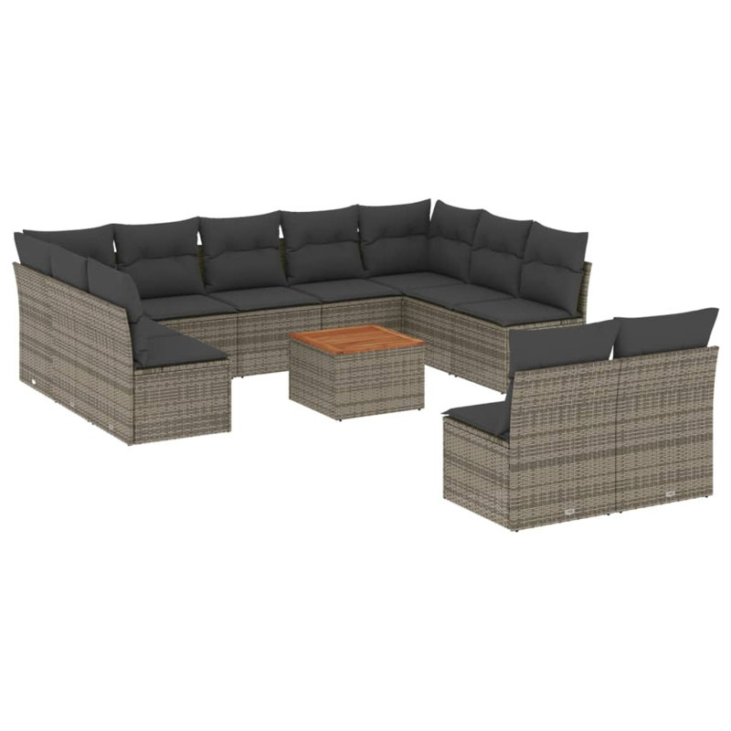 Grand canapé modulaire en rotin PE Vidaxl