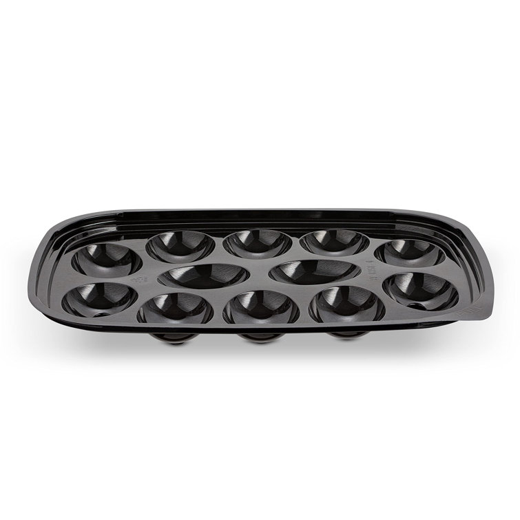 2 Pcs Plastic Refrigerator Egg Trays, with Cover Deviled Egg Tray