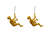 Set of Two Gold Resin Climbing Man Hanging Dimensional Sculpture