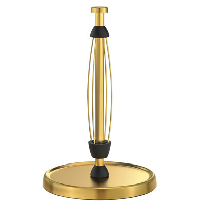 Stainless Steel Paper Towel Holder Countertop, Paper Towel Roll Holder with Weighted Base