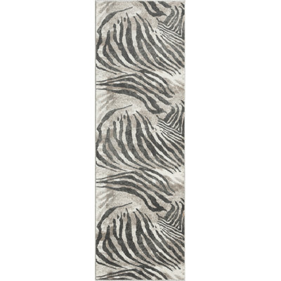Tapis ivoire à imprimé animal