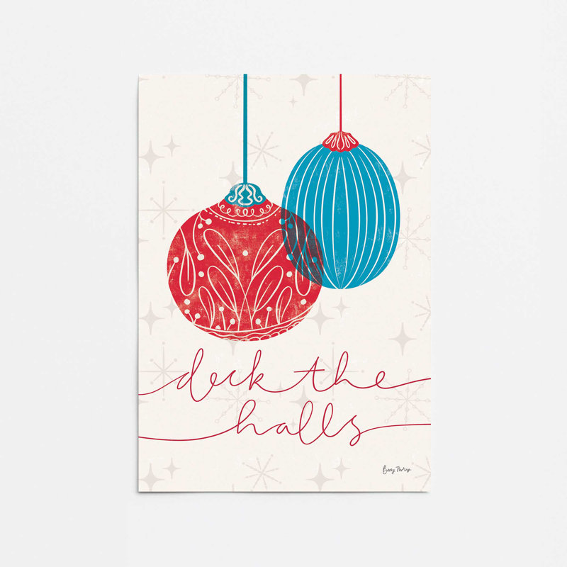 Elegant Holiday Ornaments V, impression roulée, Papier, H 36 po x l 24 po x P 0,1 po