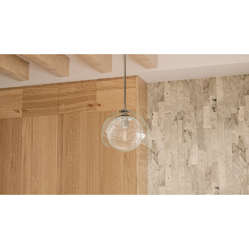 Mini-luminaire suspendu 1 lumière Eslinger, Nickel brossé