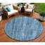 Tapis intérieur lavable rayé bleu et ivoire 8 pi