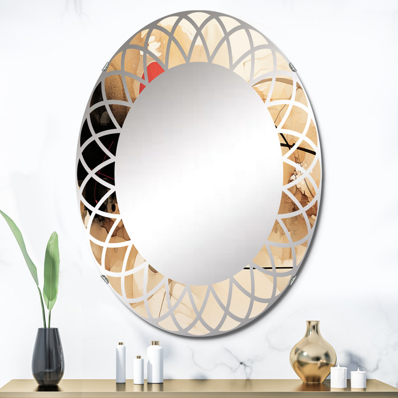 Northleach - Miroir mural moderne ovale, 36 po x 24 po