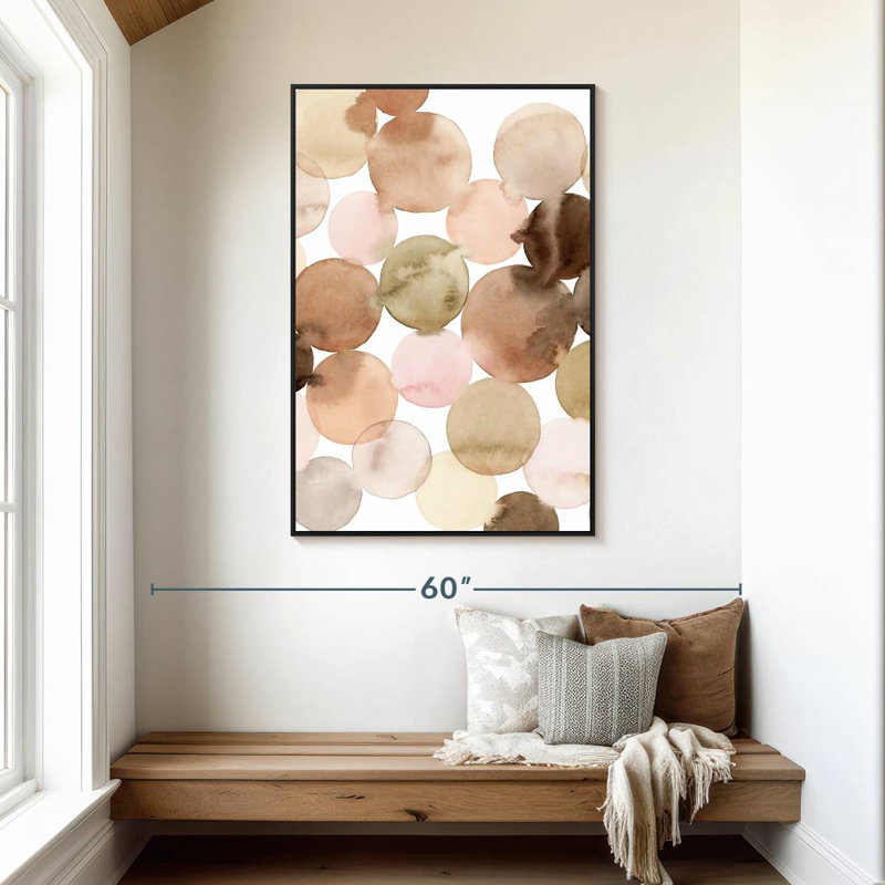 Argile mouchetée II, 31 po x 46 po, Cadre flottant noir