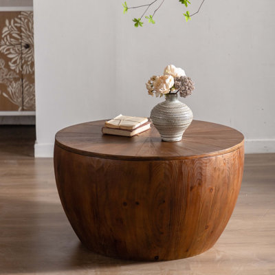Table basse 31,50 "en forme de seau de style rétro avec fonction de rangement