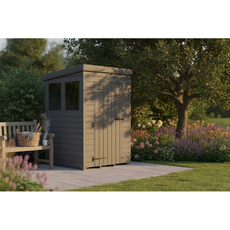 4x7 Pent Composite Shed