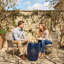 Table d'appoint extérieure 12 po, table de bout ronde à tambour creux, bleu marine-2001200584-2001200597