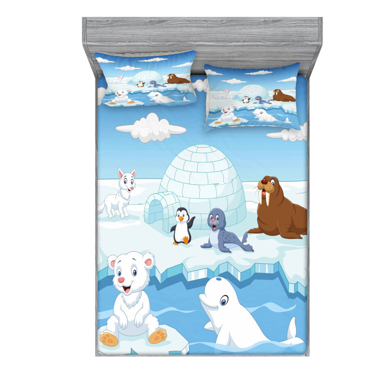 Ensemble de draps polaire, Ensemble de draps pour lit double avec un drap-hou