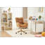 Chaise de bureau pivotante en velours 360 avec base en métal doré et roues universelles-1307785679