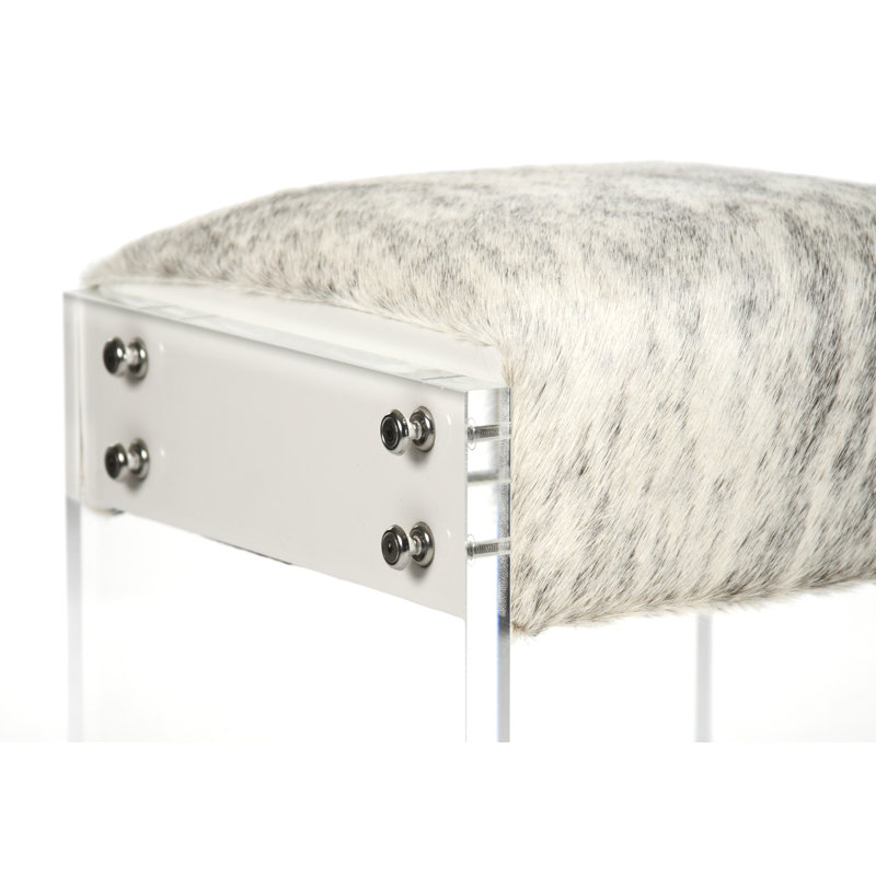 Leather Accent Stool