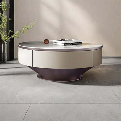 Light luxury modern round rock table