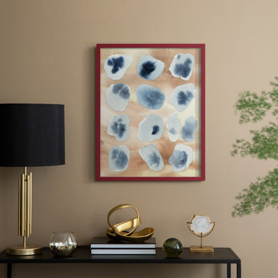 «Tile Serenity Fragments I», reproduction encadrée - bois massif