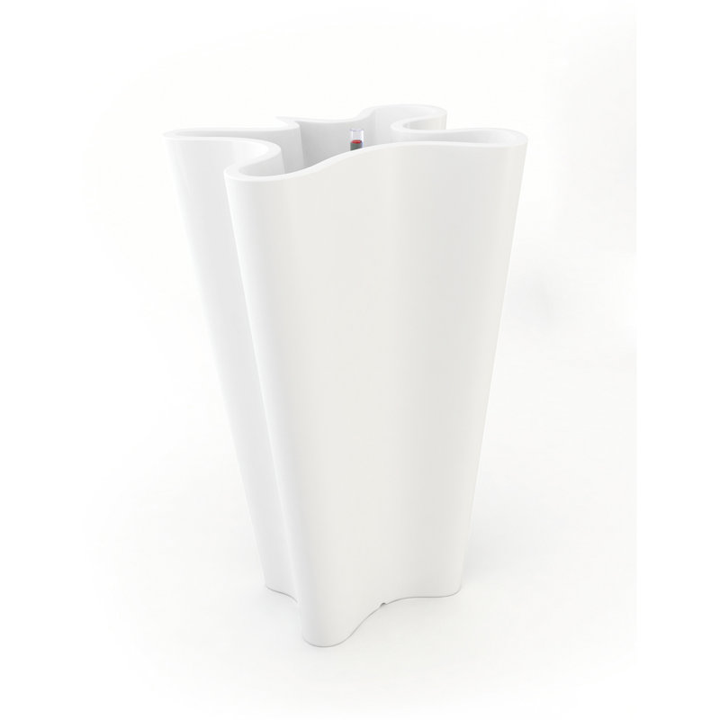 Bye-Bye Resin Pot Planter, Ice, 27.5" H x 17" W x 16.25" D