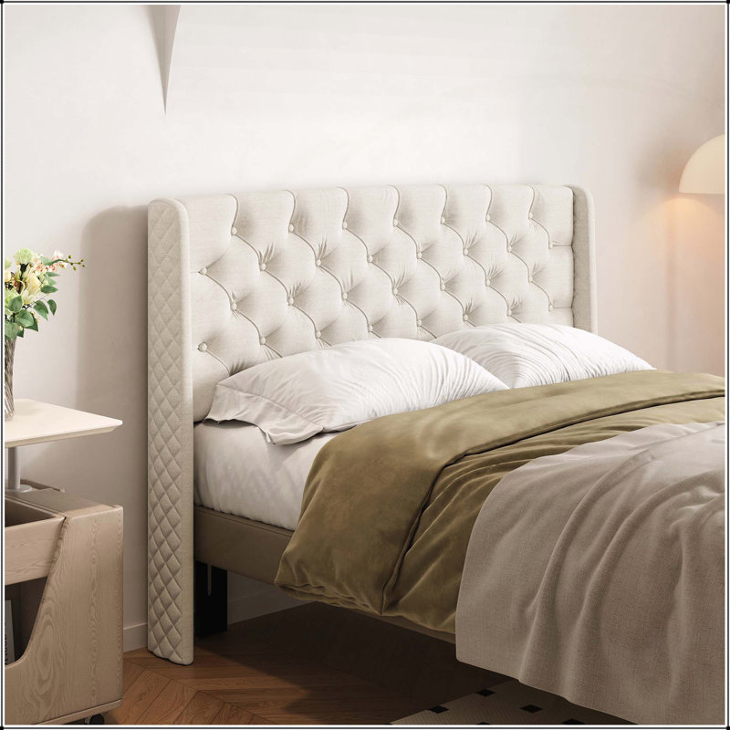 Tête de lit LIDIA WING, Beige, Double