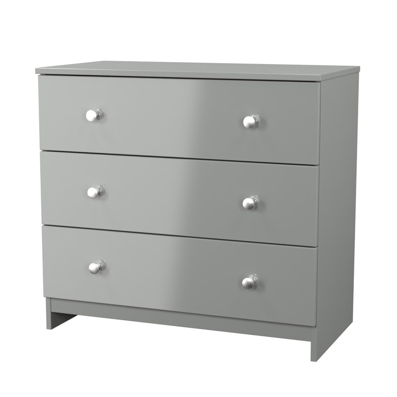 Borth 3 Drawer Chest (Ready Assembled), Grey