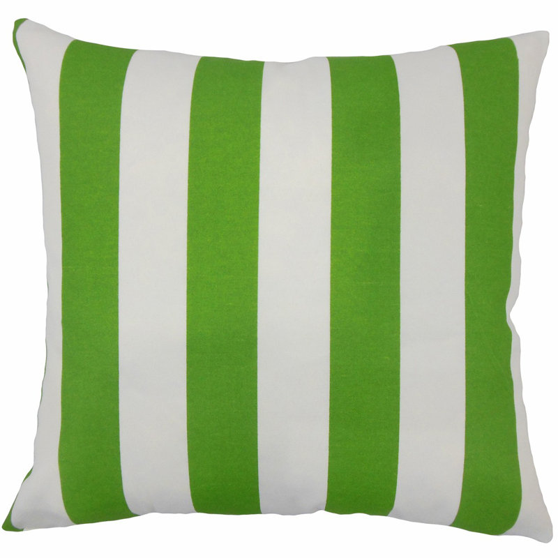 Coussin décoratif rayé kanha, H 20 po x l 20 po x P 5 po, Ébène