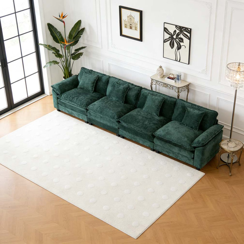 Canapé modulaire Wider, 4, Vert, H 33,1 po x l 152,8 po x P 30,3 po