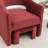 Kyah Upholstered Barrel Chair With Ottoman-1755270617