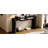 60" Modern Farmhouse Console Table With 2 Concealed Drawers, Waterfall Design Entryway Table With Thickened Legs &  Wood Grain For Living Room, Entryway & Hallway-122607073