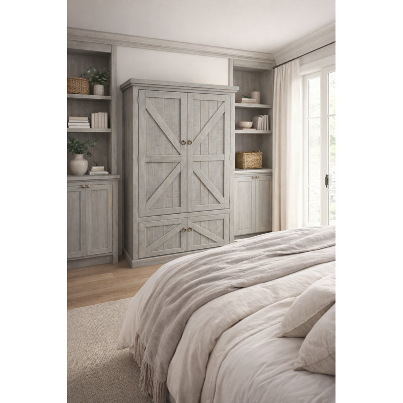 Armoire Kellogg, Bleu pâle rustique