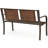 Aasmin Metal/Wicker Outdoor Bench