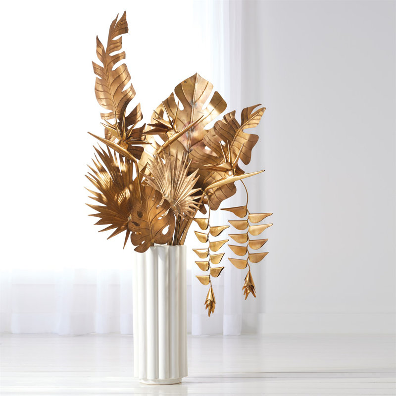 Vintage Parisian Brass Bird of Paradise Decor, 45.5" H