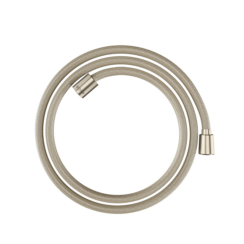 AXOR Shower Solutions Textile Hose with Cylindrical and Conical Nut, 63", Brushed Nickel