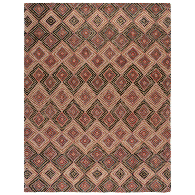 Tapis géométrique en laine touffeté à la main Deyoung, Rectangle 8 pi x 10 pi