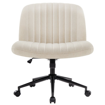 Milicent Armless Wide Desk Chair with Wheels