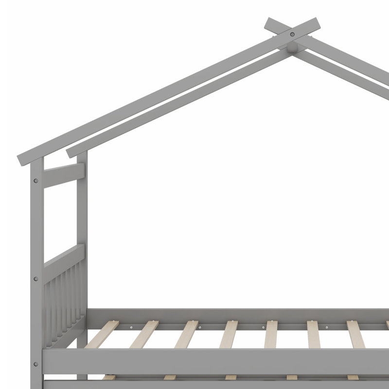 Lit House avec lit gigogne, Gris