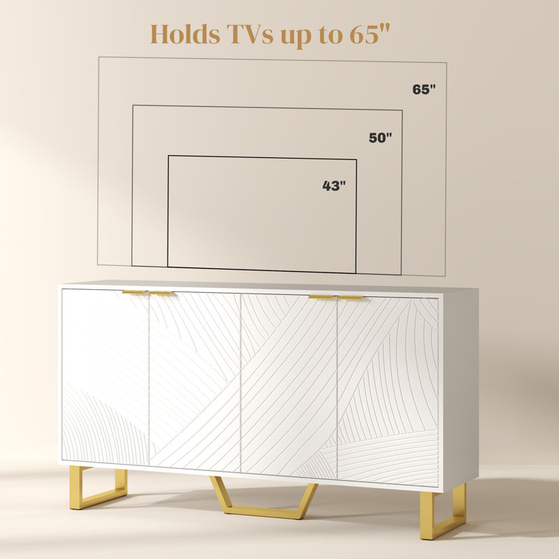Buffet avec tablettes réglables, armoire moderne, blanc