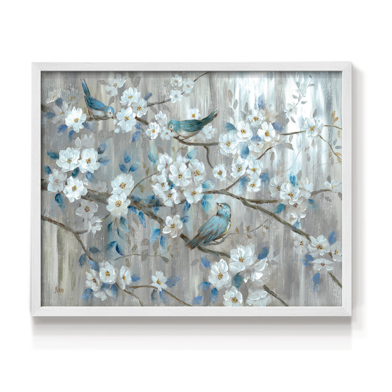 Bleu sarcelle - Reproduction encadrée - Restickable, H 11 po x l 14 po, Blanc