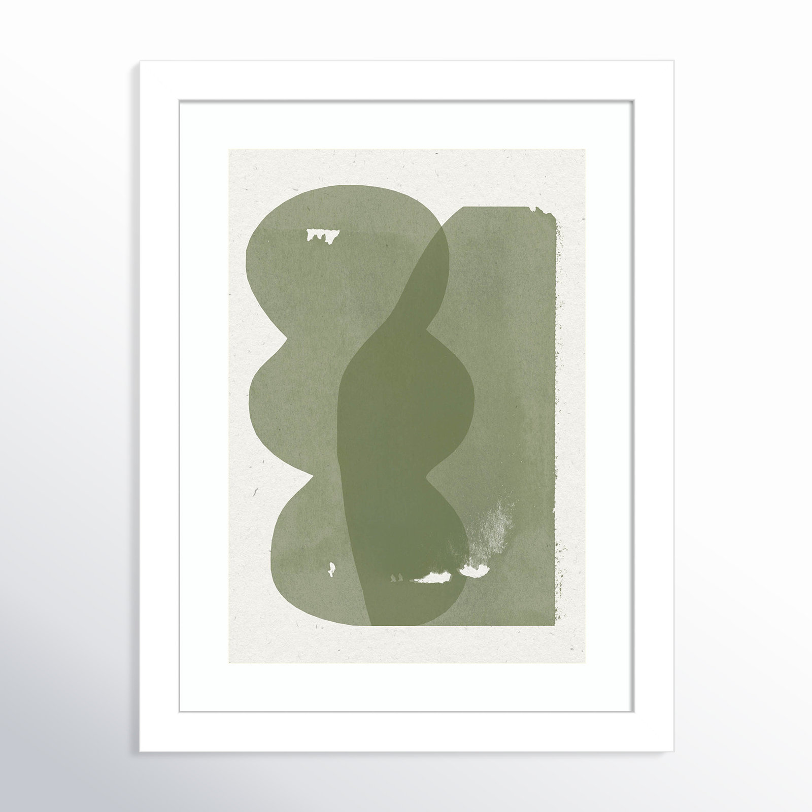 Nirvan "Figurative Composition" Print, White, 13" H x 10" W