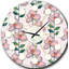 Horloge murale florale botanique rétro du milieu du siècle-40748137