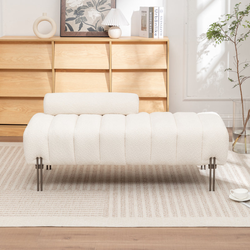 Banc de rembourrage de 52 po Ashyiah, Beige