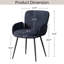 Chaises de salle à manger rembourrées en chenille avec pieds en métal (ensemble de 4)-370718501-370718503