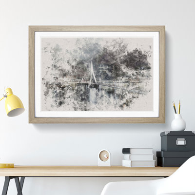 Rotterdam Skyline Watercolour - Picture Frame Graphic Art