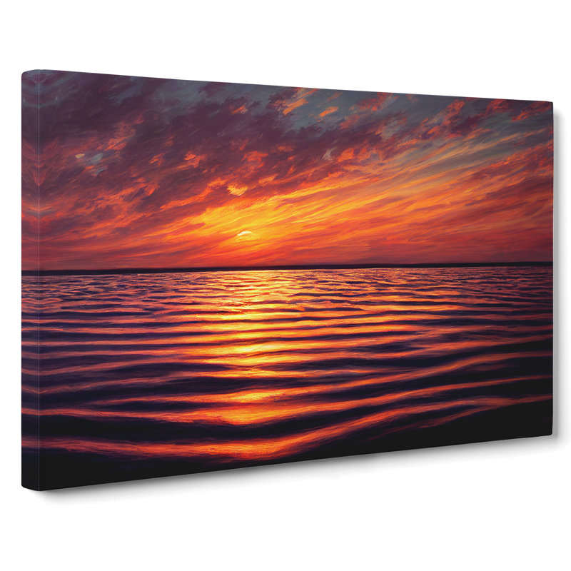 XXX-H1022-WF-8622X Sunset Seascape Vol.4 - Wrapped Canvas Print, 35cm H x 50cm W x 3cm D